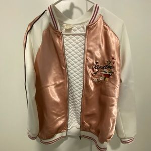 Zara girls bomber jacket pink